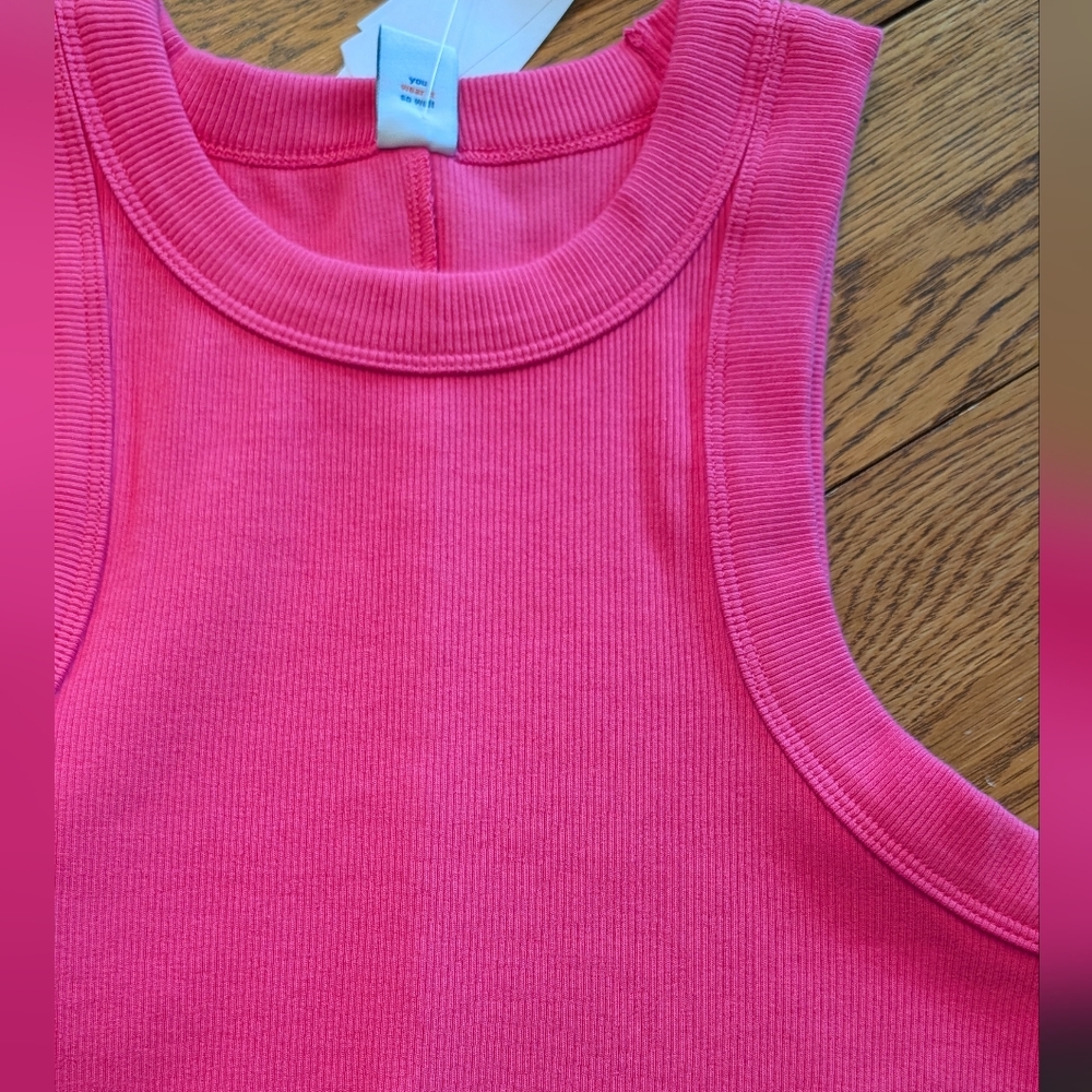 Old Navy Bright Pink Tank Mini Bodycon Dress Size Small New - Picture 13 of 15
